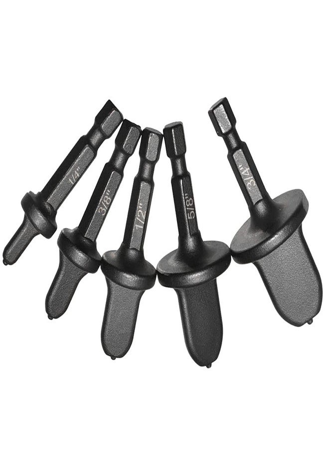 Eyech 5pc Copper Tube Expander 1/4 Inch Hex Copper Pipe Swaging Tool Drill Bit Flaring Set for HVAC Air Conditioner Repairing Swage Tools - Image 1